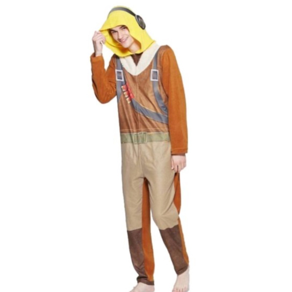 Men's Official Fortnite Raptor Union Hooded Costume Halloween